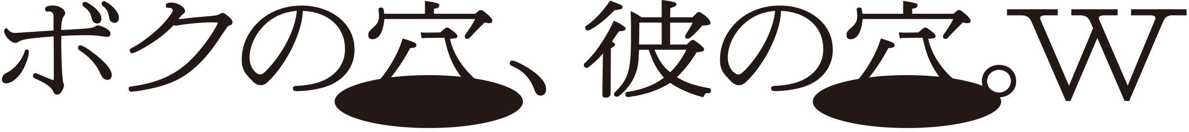 ボクの穴、彼の穴。W